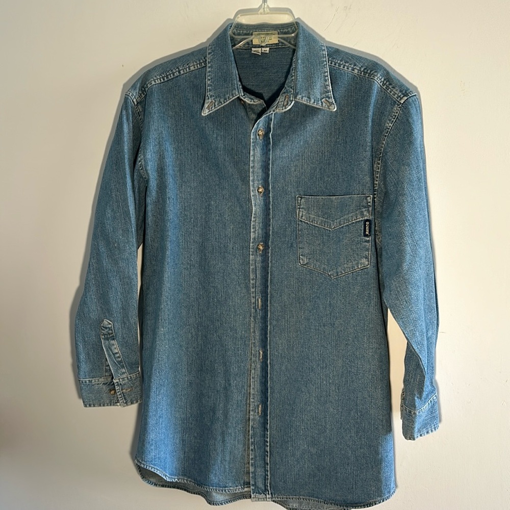 Guess Jeans, Men’s Size M Blue Denim Button Down Shirt